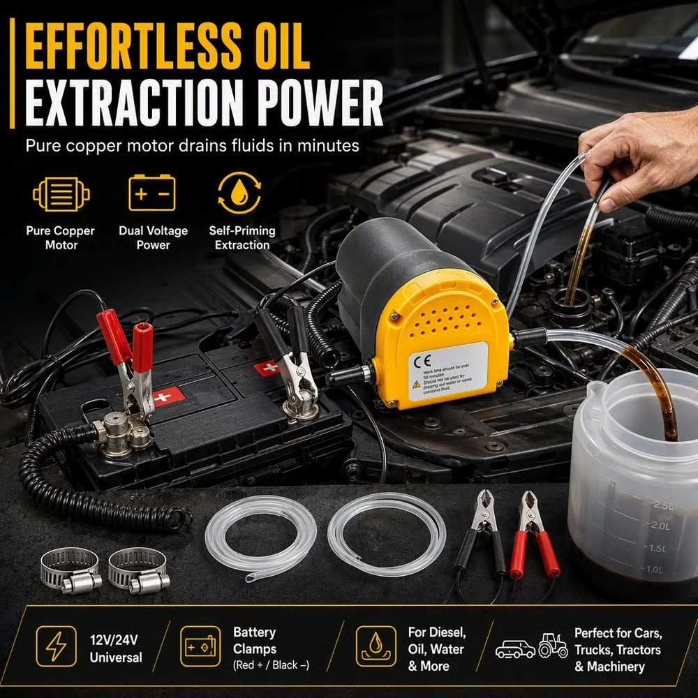 📢📢SALE OFF !! ⏰12V 24V Portable Electric Self Priming Transfer Pump Micro Diesel Oil Extractor for Cars
